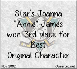 Awards - Winter 2002 - Best OC (3rd Place) - Annie James