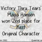 Awards - Winter 2002 - Best OC (2nd Place) - Maya Hansen