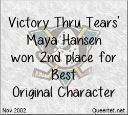 Awards - Winter 2002 - Best OC (2nd Place) - Maya Hansen